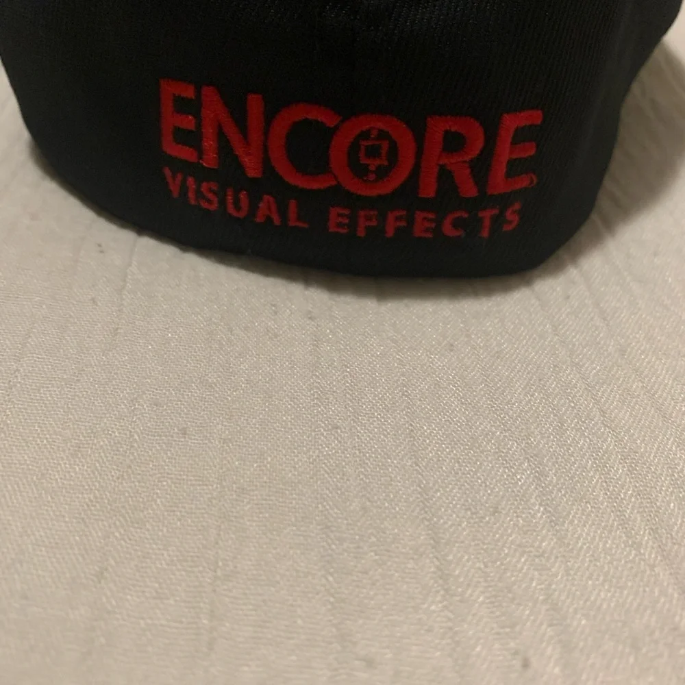 Encore Jeans Black Cap with Red Embroidery